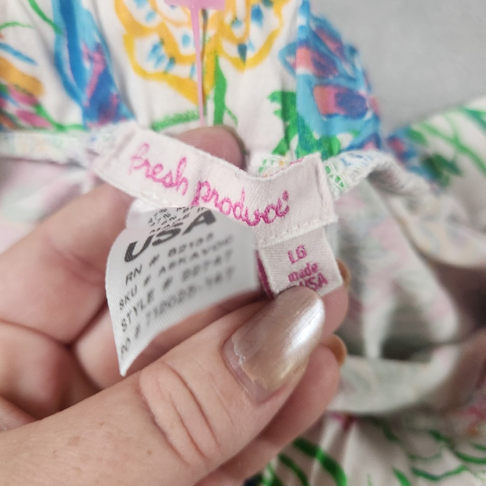 Fresh Produce Womens Size Large Pull On Sealife Print Skirt‎ White Cotton - Picture 2 of 6